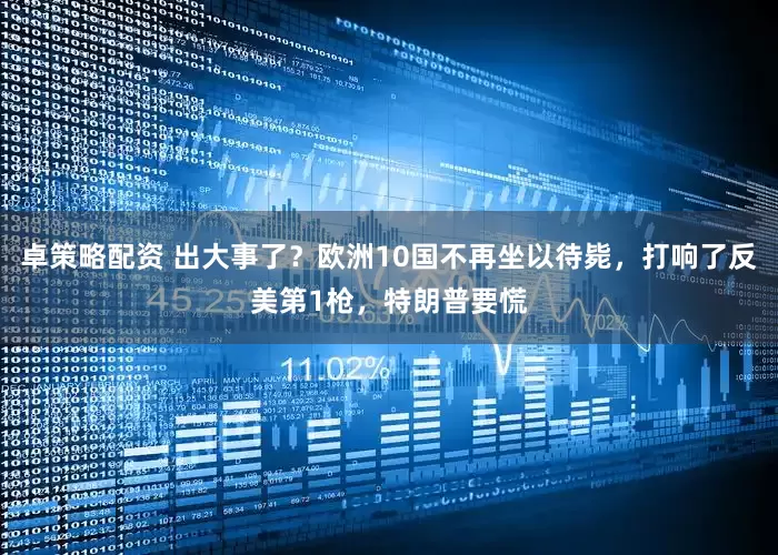 卓策略配资 出大事了？欧洲10国不再坐以待毙，打响了反美第1枪，特朗普要慌